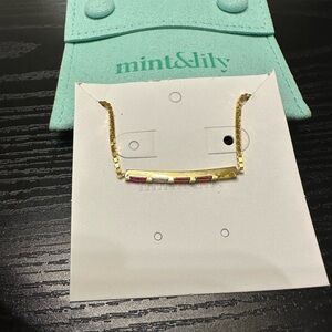 Mint & Lily Gold Bracelet with Pink and White Accents